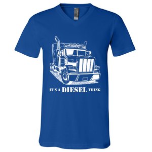 Diesel Thing Big Rig Semi Trailer Truck Driver Trucker Gift V-Neck T-Shirt