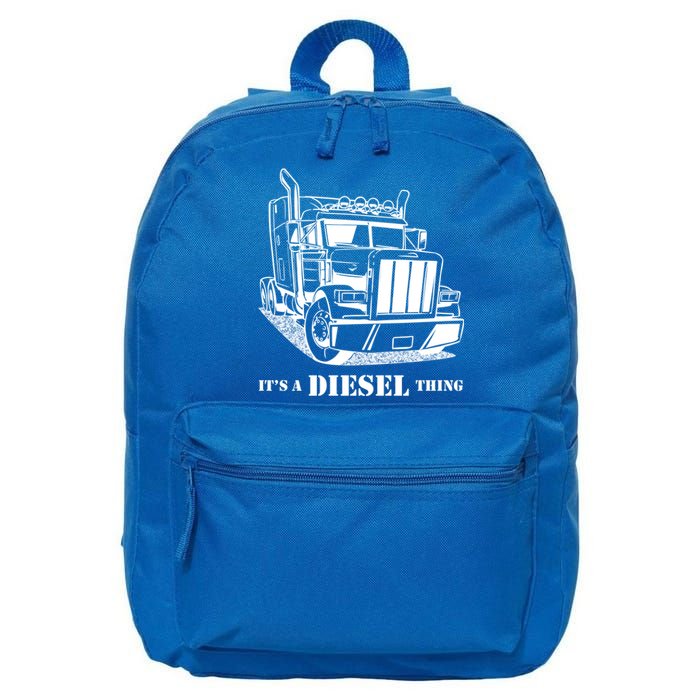 Diesel Thing Big Rig Semi Trailer Truck Driver Trucker Gift 16 in Basic Backpack