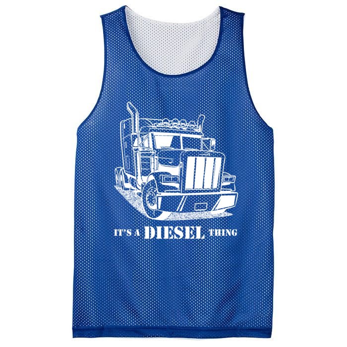 Diesel Thing Big Rig Semi Trailer Truck Driver Trucker Gift Mesh Reversible Basketball Jersey Tank