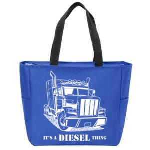 Diesel Thing Big Rig Semi Trailer Truck Driver Trucker Gift Zip Tote Bag