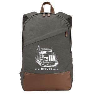 Diesel Thing Big Rig Semi Trailer Truck Driver Trucker Gift Cotton Canvas Backpack