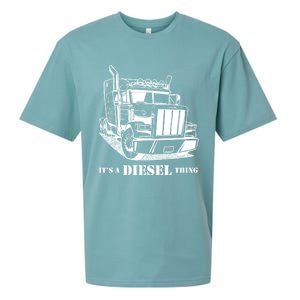 Diesel Thing Big Rig Semi Trailer Truck Driver Trucker Gift Sueded Cloud Jersey T-Shirt