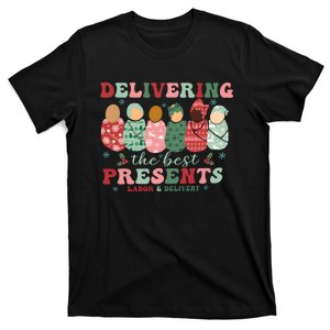 Delivering The Best Presents Labor And Delivery Nurse Christmas T-Shirt