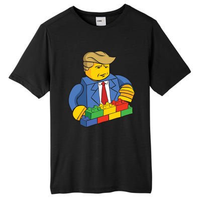 Donald Trump Building Wall Funny Toy Tall Fusion ChromaSoft Performance T-Shirt