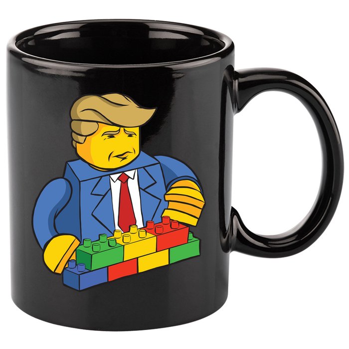 Donald Trump Building Wall Funny Toy 11oz C Handle Ceramic Mug