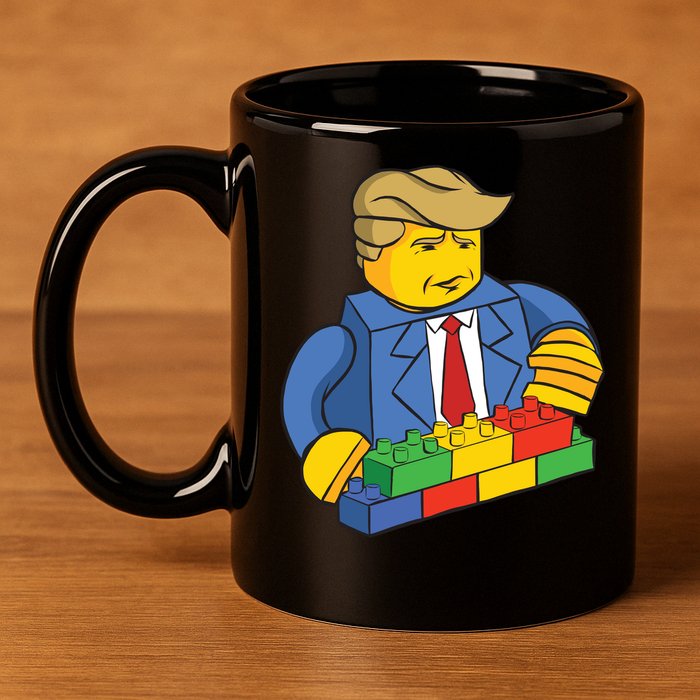 Donald Trump Building Wall Funny Toy 11oz C Handle Ceramic Mug