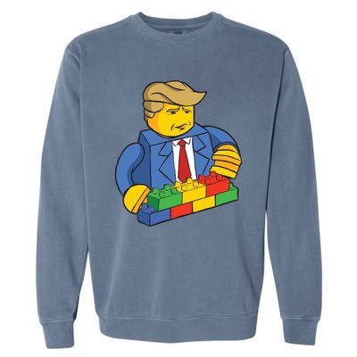 Donald Trump Building Wall Funny Toy Garment-Dyed Sweatshirt