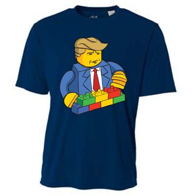 Donald Trump Building Wall Funny Toy Cooling Performance Crew T-Shirt