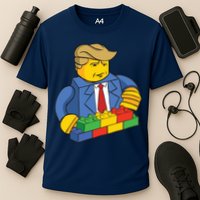 Donald Trump Building Wall Funny Toy Cooling Performance Crew T-Shirt