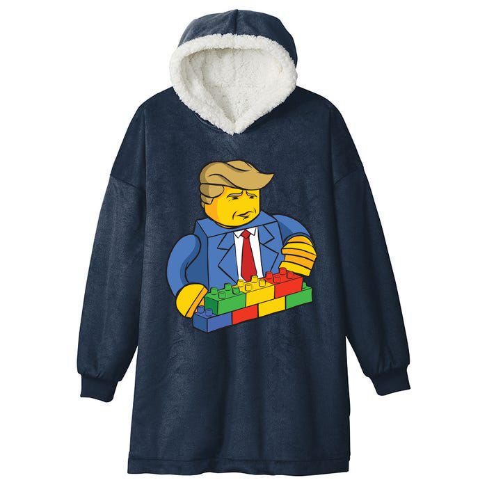 Donald Trump Building Wall Funny Toy Hooded Wearable Blanket