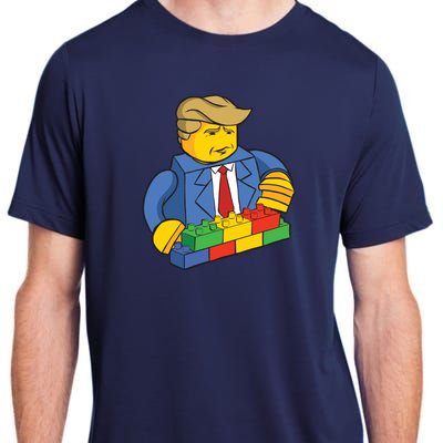 Donald Trump Building Wall Funny Toy Adult ChromaSoft Performance T-Shirt