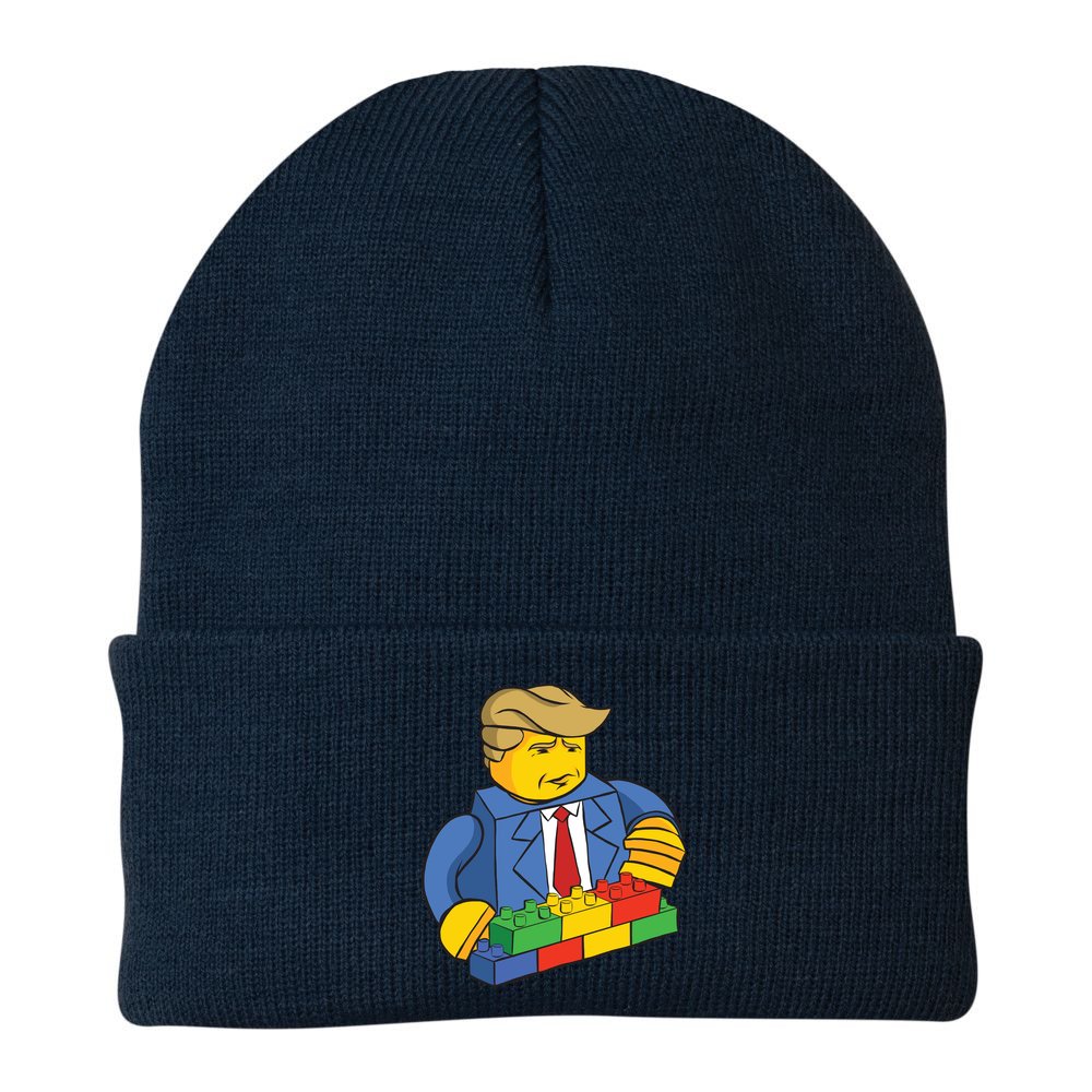 Donald Trump Building Wall Funny Toy Beanie