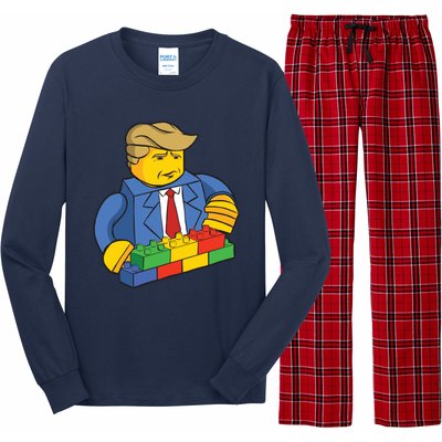 Donald Trump Building Wall Funny Toy Long Sleeve Pajama Set