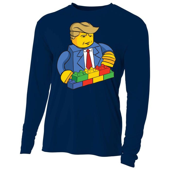 Donald Trump Building Wall Funny Toy Cooling Performance Long Sleeve Crew