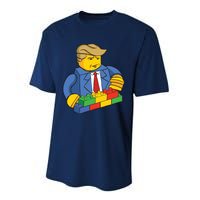 Donald Trump Building Wall Funny Toy Performance Sprint T-Shirt