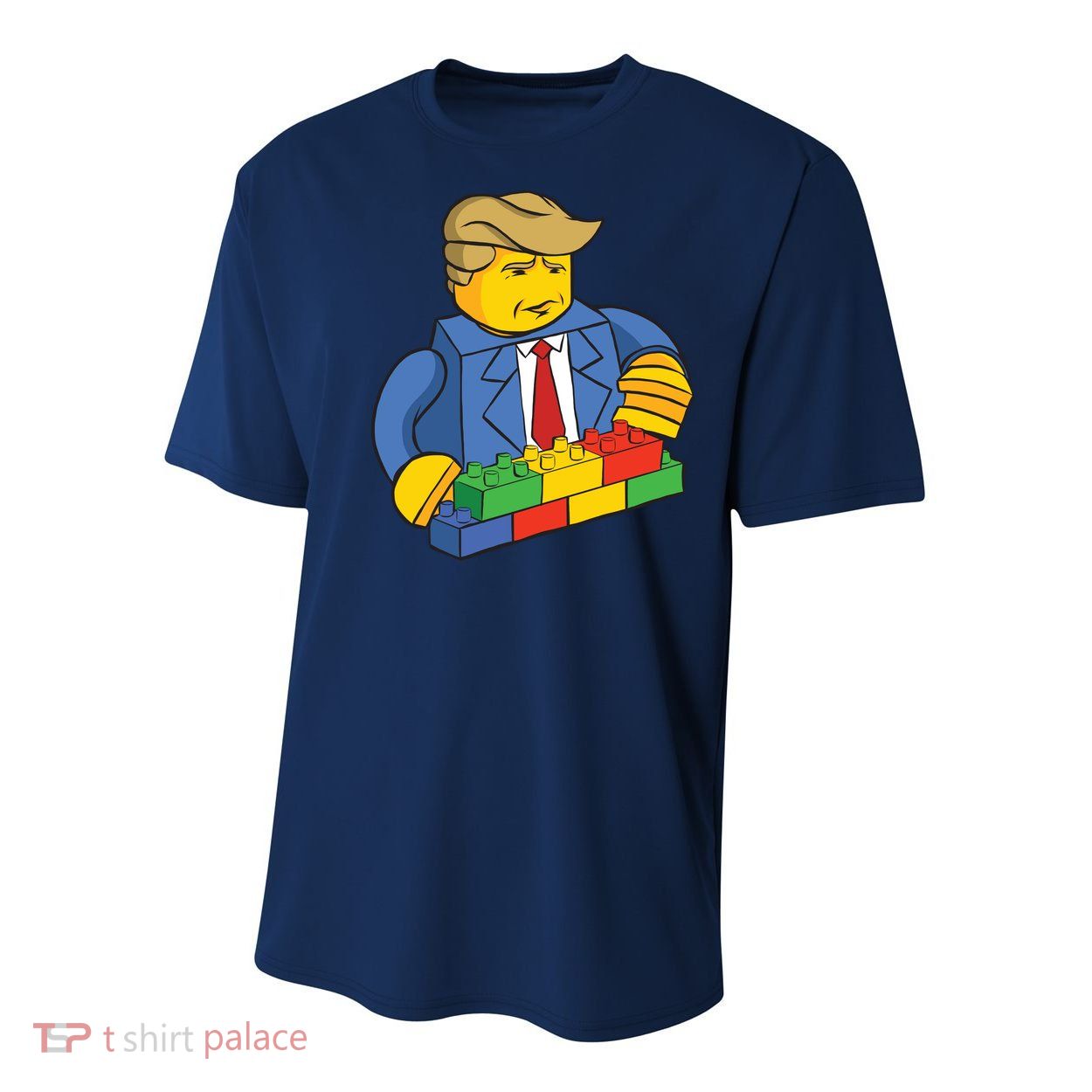 Donald Trump Building Wall Funny Toy Youth Performance Sprint T-Shirt