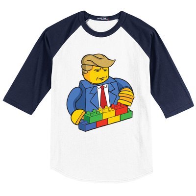 Donald Trump Building Wall Funny Toy Baseball Sleeve Shirt