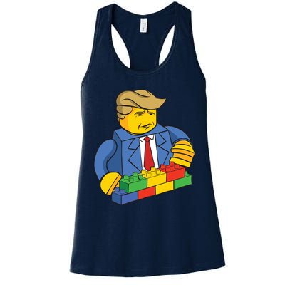Donald Trump Building Wall Funny Toy Womens Tank Top