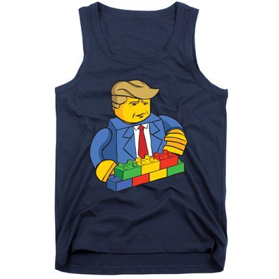 Donald Trump Building Wall Funny Toy Tank Top