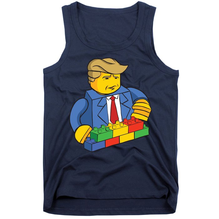 Donald Trump Building Wall Funny Toy Tank Top