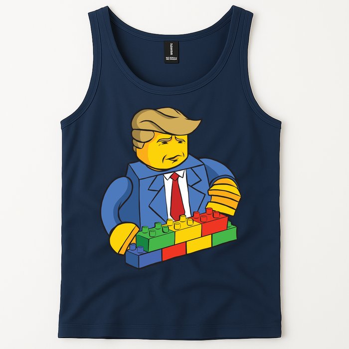Donald Trump Building Wall Funny Toy Tank Top