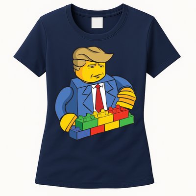 Donald Trump Building Wall Funny Toy Womens T-Shirt