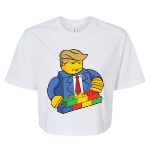 Donald Trump Building Wall Funny Toy Bella+Canvas Jersey Crop Tee