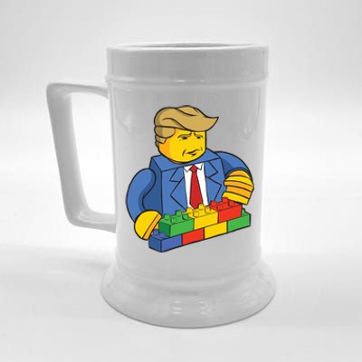 Donald Trump Building Wall Funny Toy Beer Stein