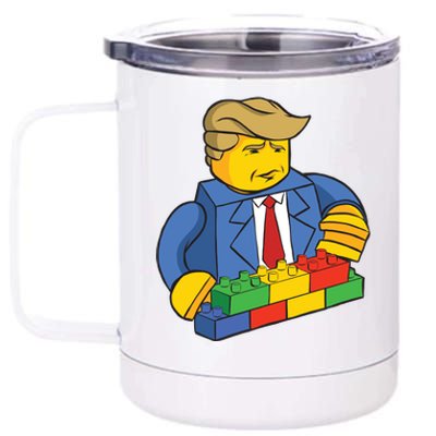 Donald Trump Building Wall Funny Toy 12 oz Stainless Steel Tumbler Cup