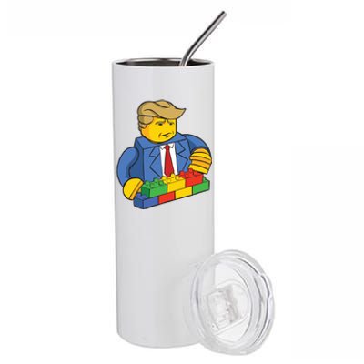 Donald Trump Building Wall Funny Toy Stainless Steel Tumbler