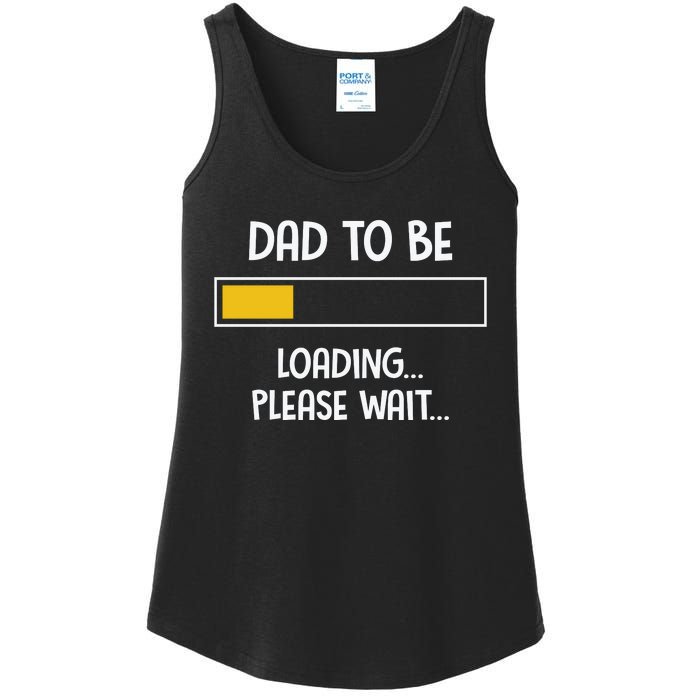 Dad To Be Loading Please Wait Fathers Day Ladies Essential Tank