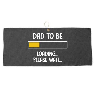 Dad To Be Loading Please Wait Fathers Day Large Microfiber Waffle Golf Towel