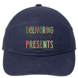 Delivering The Best Presents Labor And Delivery Christmas 7-Panel Snapback Hat