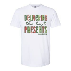 Delivering The Best Presents Labor And Delivery Christmas Softstyle CVC T-Shirt