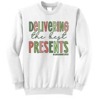 Delivering The Best Presents Labor And Delivery Christmas Sweatshirt