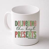 Delivering The Best Presents Labor And Delivery Christmas Coffee Mug