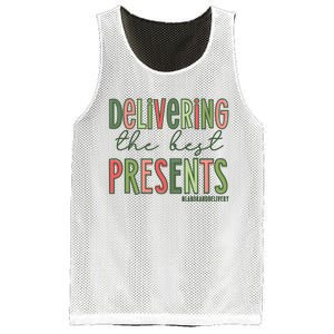 Delivering The Best Presents Labor And Delivery Christmas Mesh Reversible Basketball Jersey Tank