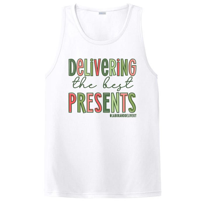 Delivering The Best Presents Labor And Delivery Christmas PosiCharge Competitor Tank