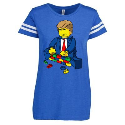 Donald Trump Build A Wall Enza Ladies Jersey Football T-Shirt