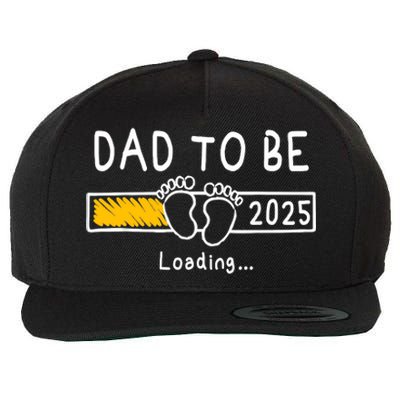 Dad To Be 2025 Dad Est 2025 Daddy To Be Promoted To Daddy Wool Snapback Cap