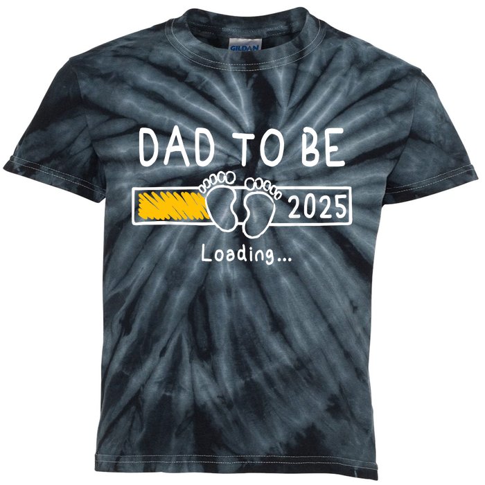 Dad To Be 2025 Dad Est 2025 Daddy To Be Promoted To Daddy Kids Tie-Dye T-Shirt