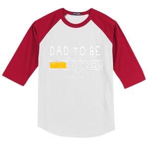 Dad To Be 2025 Dad Est 2025 Daddy To Be Promoted To Daddy Kids Colorblock Raglan Jersey