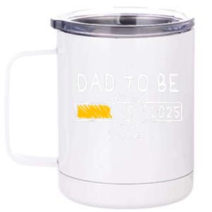 Dad To Be 2025 Dad Est 2025 Daddy To Be Promoted To Daddy 12 oz Stainless Steel Tumbler Cup