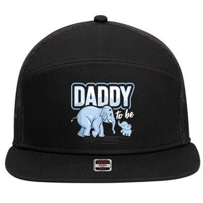 Daddy To Be Elephant Baby Shower Pregnancy Gift Soon To Be 7 Panel Mesh Trucker Snapback Hat