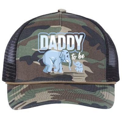 Daddy To Be Elephant Baby Shower Pregnancy Gift Soon To Be Retro Rope Trucker Hat Cap