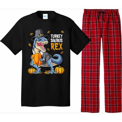 Dinosaur Thanksgiving Boys Turkey Saurus T Rex Pilgrim Pajama Set