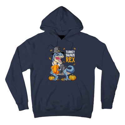 Dinosaur Thanksgiving Boys Turkey Saurus T Rex Pilgrim Hoodie