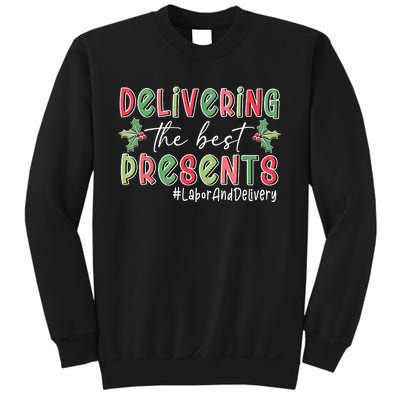 Delivering The Best Presents Labor Delivery Nurse Christmas Sweatshirt