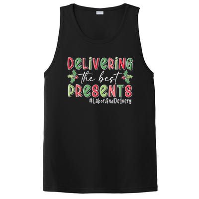 Delivering The Best Presents Labor Delivery Nurse Christmas PosiCharge Competitor Tank