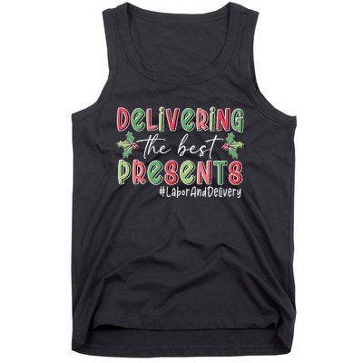 Delivering The Best Presents Labor Delivery Nurse Christmas Tank Top